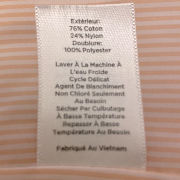 Talbots Pink Lined Two Button Pick Stitch Blazer - Size 8 - Machine Wash - Picture 5 of 5